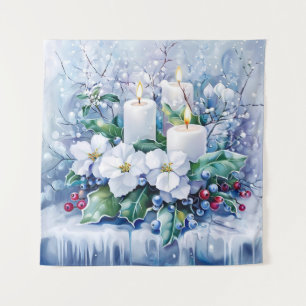 Blue Winter Tapestry Wandteppich