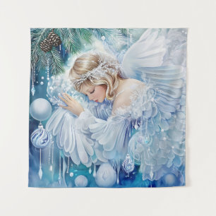 Blue Winter Tapestry Wandteppich