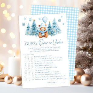 Blue Winter Teddy Bear Baby Over oder Under Game