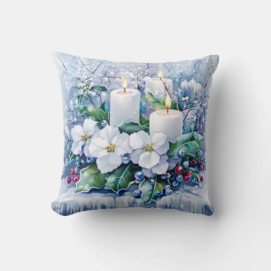 Blue Winter Throw Kissen