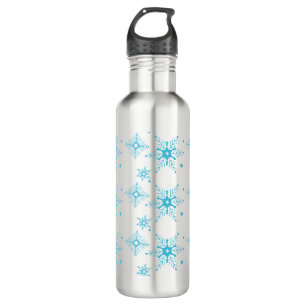Blue Winter Weihnachten Whimisistische Schneeflock Edelstahlflasche