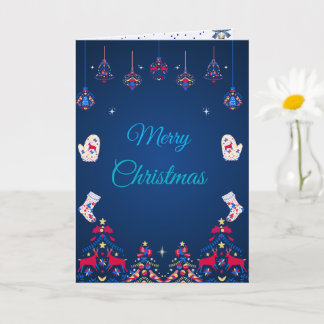 Blue Winter Wishes Karte