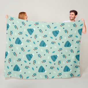 Blue Winter Wonderland Blanket Fleecedecke