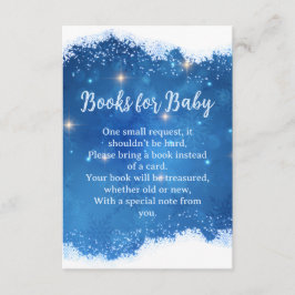 Blue Winter Wonderland Books for Baby Card Begleitkarte