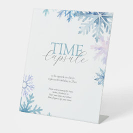 Blue Winter Wonderland Time Capsule Sign Sockelschild