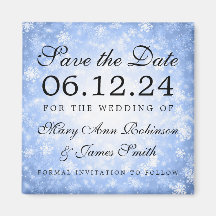 Blue Winter Wonderland Winter Save the Date