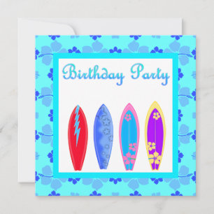 BLUE WIPE SORT ANNIVERSAIRE FÊTE INVITATION aqua