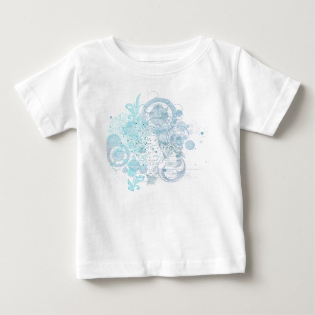 Blue Wirbel Baby T-shirt (Vorderseite)