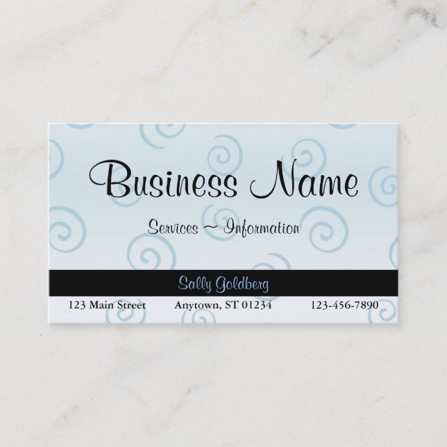 Blue Wirbel Business Card Visitenkarte (Vorderseite)