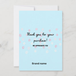Blue Wirbel Dankeschön Card Kleines Unternehmen Feiertagskarte