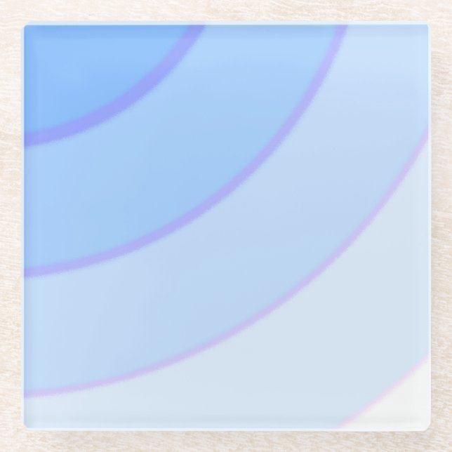 Blue Wirbel Glass Untersetzer (Vorderseite)