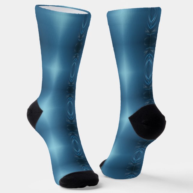 Blue Wirbel Socken (Gewinkelt)