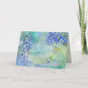 Blue Wisteria Art Jedem Anlass Grußkarte Karte