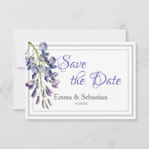 Blue Wisteria Enregistrer la carte Date