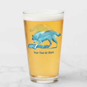 Blue Wolf Glas