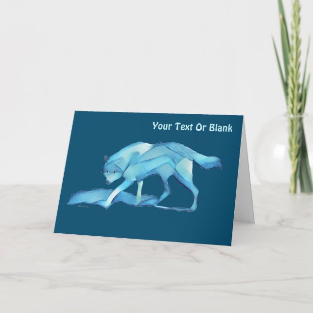Blue Wolf Karte (Vorderseite)