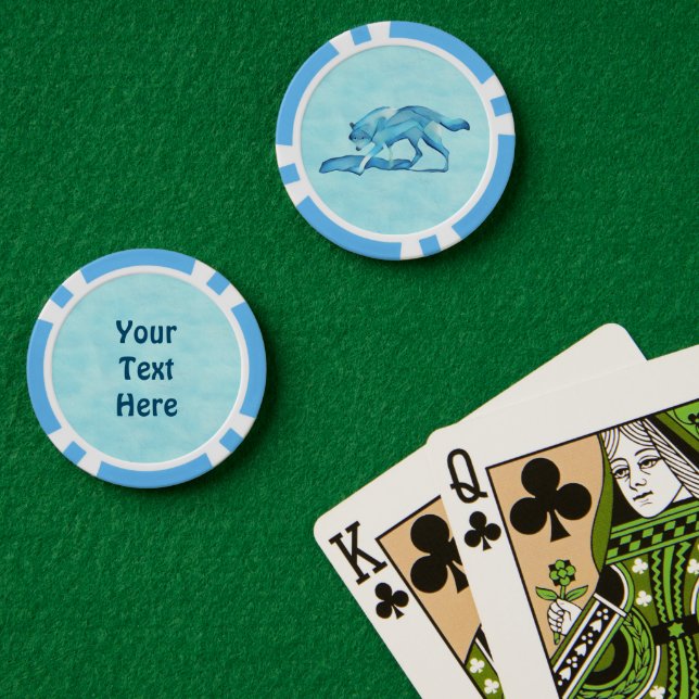 Blue Wolf Pokerchips (Pokertisch (doppelt))