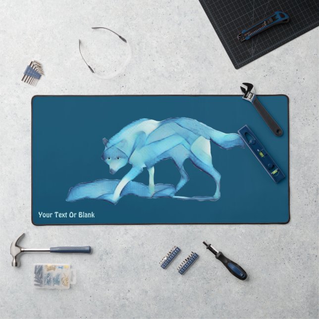 Blue Wolf Schreibtischunterlage (Arbeitsplatz)