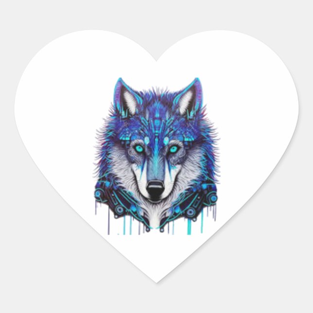 blue wolfdog sticker stickers (Devant)
