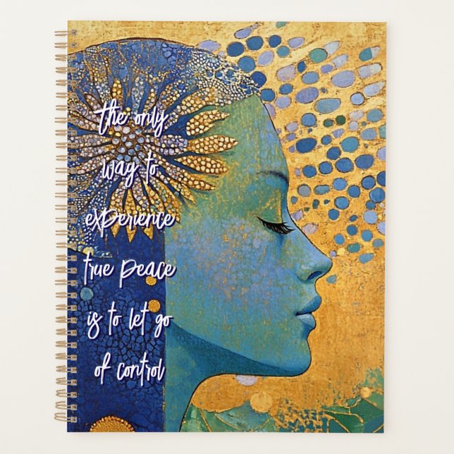 Blue Woman Let Go Of Control Planner Planer (Vorderseite)