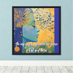 Blue Woman Stretched Canvas Print Leinwanddruck