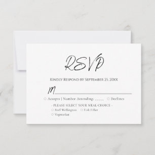 Blue Wood Wedding RSVP Karte