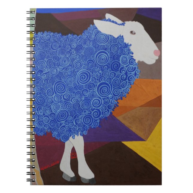 Blue Wool Sheep Notizblock (Vorderseite)