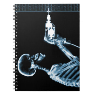 Blue X-Ray Skeleton Builder Notizblock