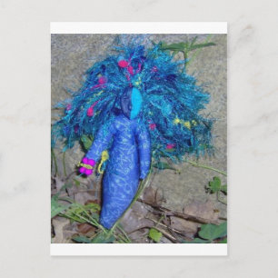 Blue Xavychup Goddess Doll Postkarte