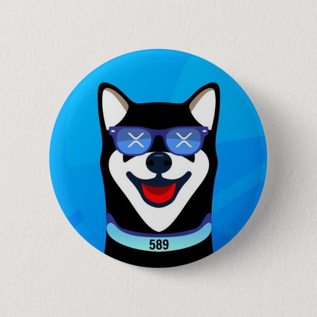 Blue XRdoge-Logo Button (Vorderseite)