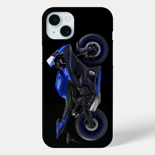 Blue Yamaha Yzf-R7 Motorrad Case-Mate iPhone Hülle (Rückseite)