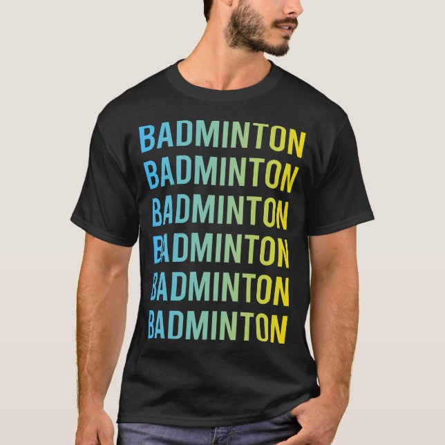 Blue Yellow Badminton T-Shirt (Vorderseite)
