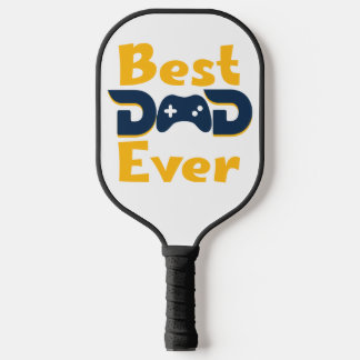 Blue & Yellow Best Vater Ever Gamer Vater Fathday Pickleball Schläger