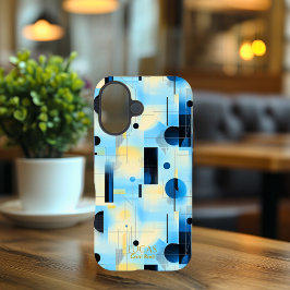Blue & Yellow Cool Geometric Art Phone Case