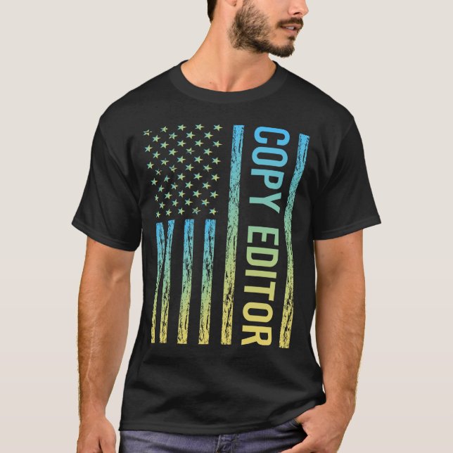 Blue Yellow Copy Editor T-Shirt (Vorderseite)