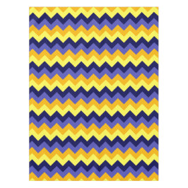 Blue Yellow Gold Chevrons Small Tablecloth Tischdecke