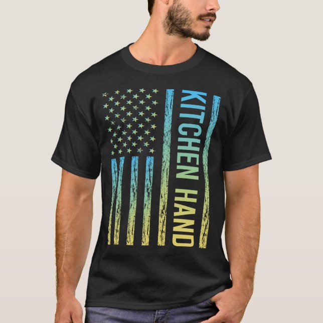 Blue Yellow Kitchen Hand T-Shirt (Vorderseite)