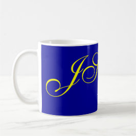 Blue Yellow Monogram Consultant Kaffeetasse