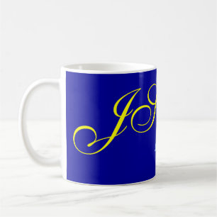 Blue Yellow Monogram Consultant Kaffeetasse
