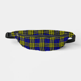 Blue Yellow Plaid Checker Seamless Pattern Bauchtasche