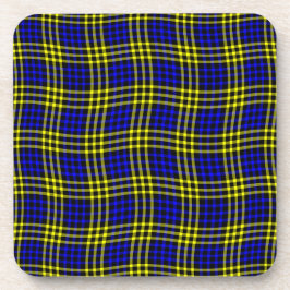 Blue Yellow Plaid Checker Seamless Pattern Getränkeuntersetzer