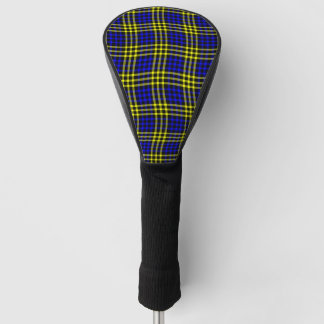 Blue Yellow Plaid Checker Seamless Pattern Golf Headcover
