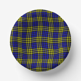 Blue Yellow Plaid Checker Seamless Pattern Pappteller