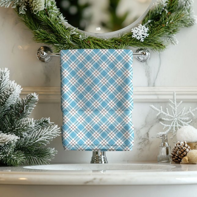 Blue Yellow Plaid Towel Classic Gift for the Man Badhandtuch Set (Blue Yellow Plaid Towel Classic Gift for the Man)