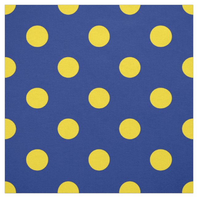 Blue Yellow Polka Dots Textile Stoff (Muster)
