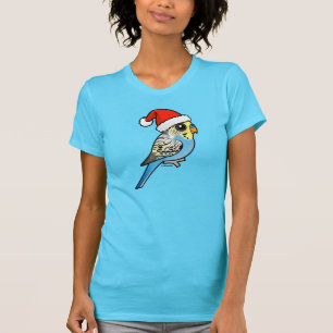 Blue & Yellow Santa Budgie T-Shirt