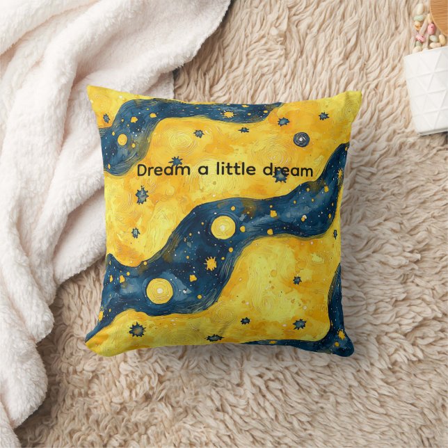 Blue Yellow Starry Sky Kissen (Decke)