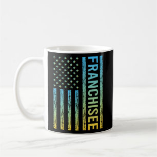 Blue Yellow USA Flag - Franchise Kaffeetasse