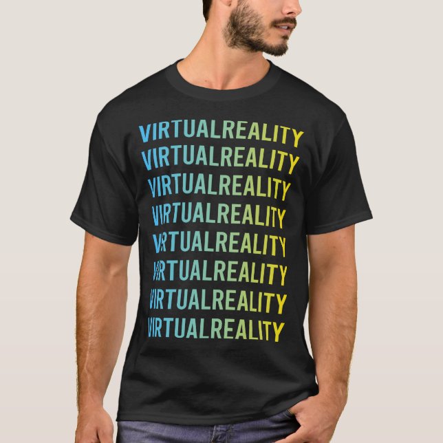 Blue Yellow Virtual Reality VR T-Shirt (Vorderseite)