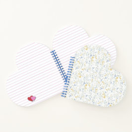 Blue Yellow Wildflower Pattern Notizbuch